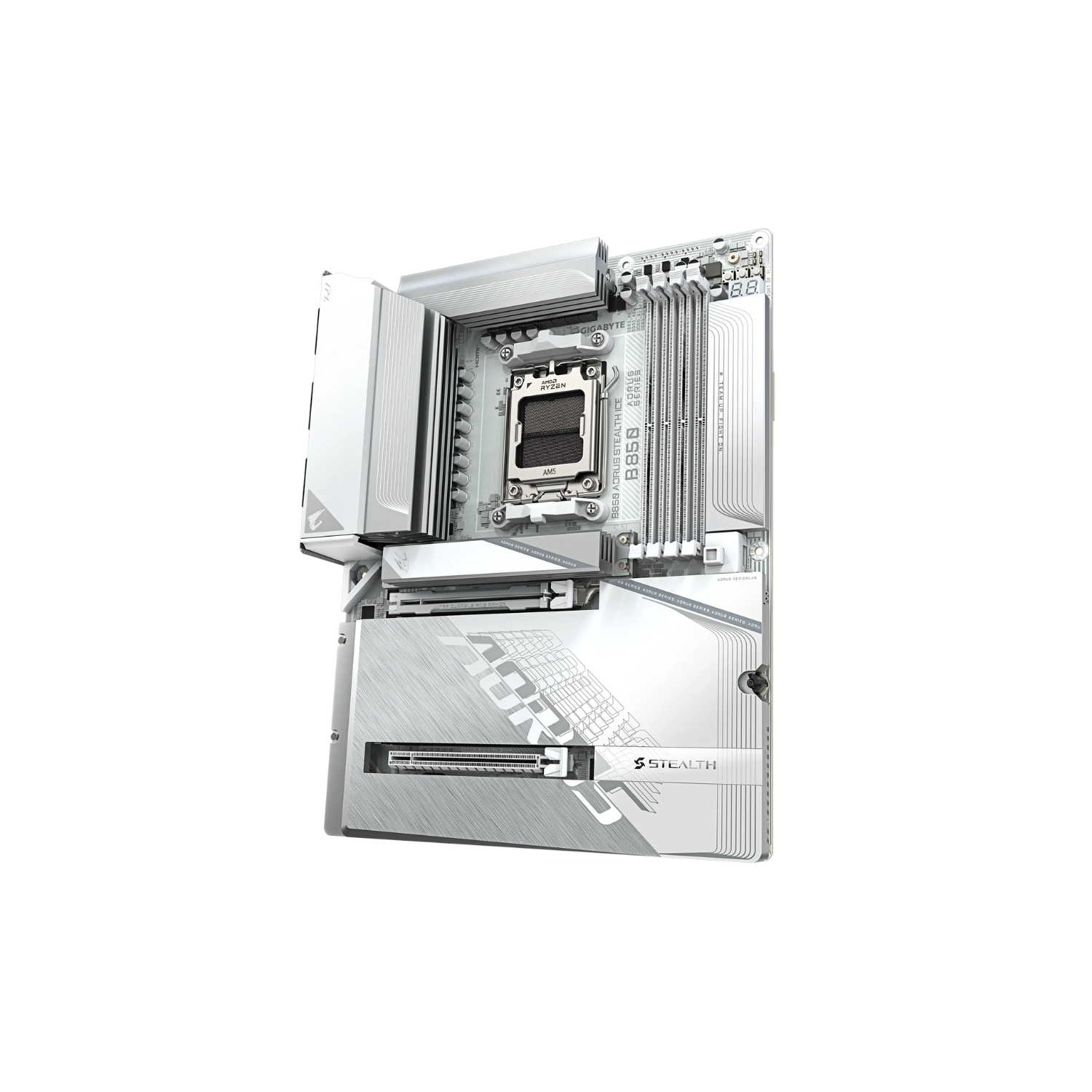 GIGABYTE M/B B850 A STEALTH ICE | B850 Gaming Motherboard with High Speed Connectivity & High Bandwidth Memory Support