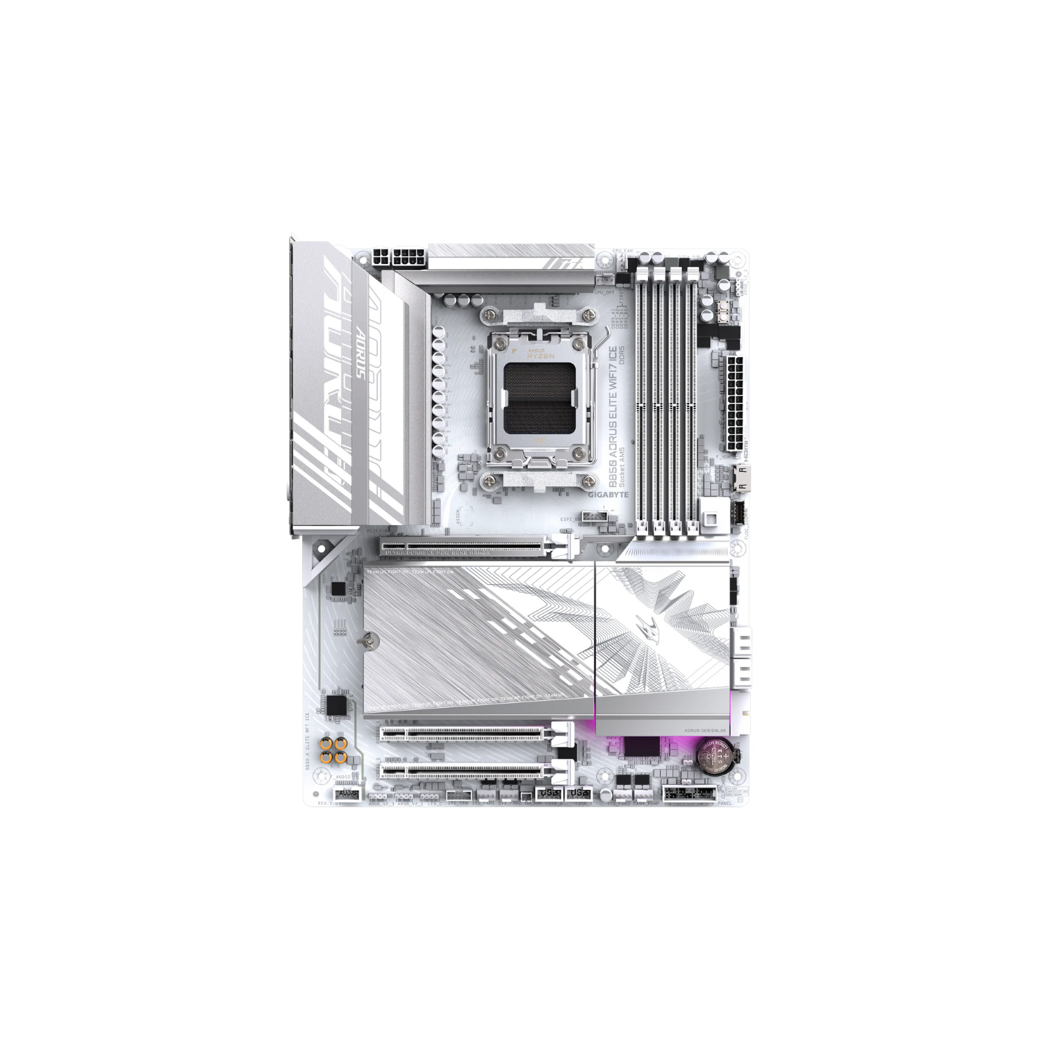 GIGABYTE M/B B850 A ELITE WF7 ICE | B850 Gaming Motherboard with WiFi 7 & High Bandwidth Memory Support