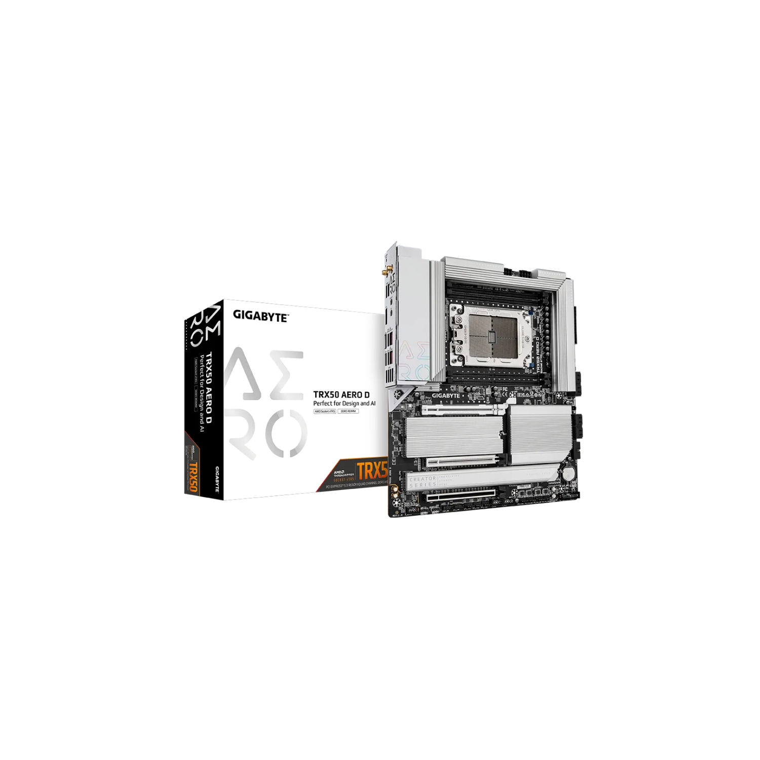 GIGABYTE M/B TRX50 AERO D | TRX50 Gaming Motherboard with High Speed Connectivity & High Bandwidth Memory Support
