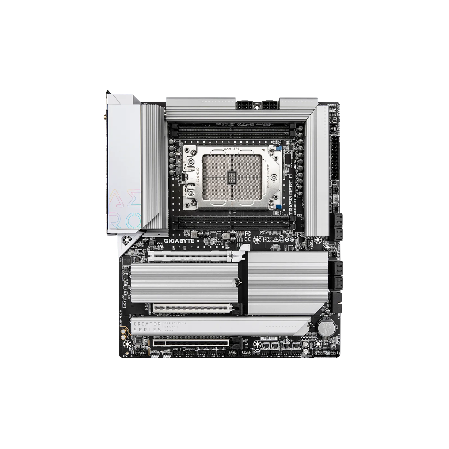 GIGABYTE M/B TRX50 AERO D | TRX50 Gaming Motherboard with High Speed Connectivity & High Bandwidth Memory Support