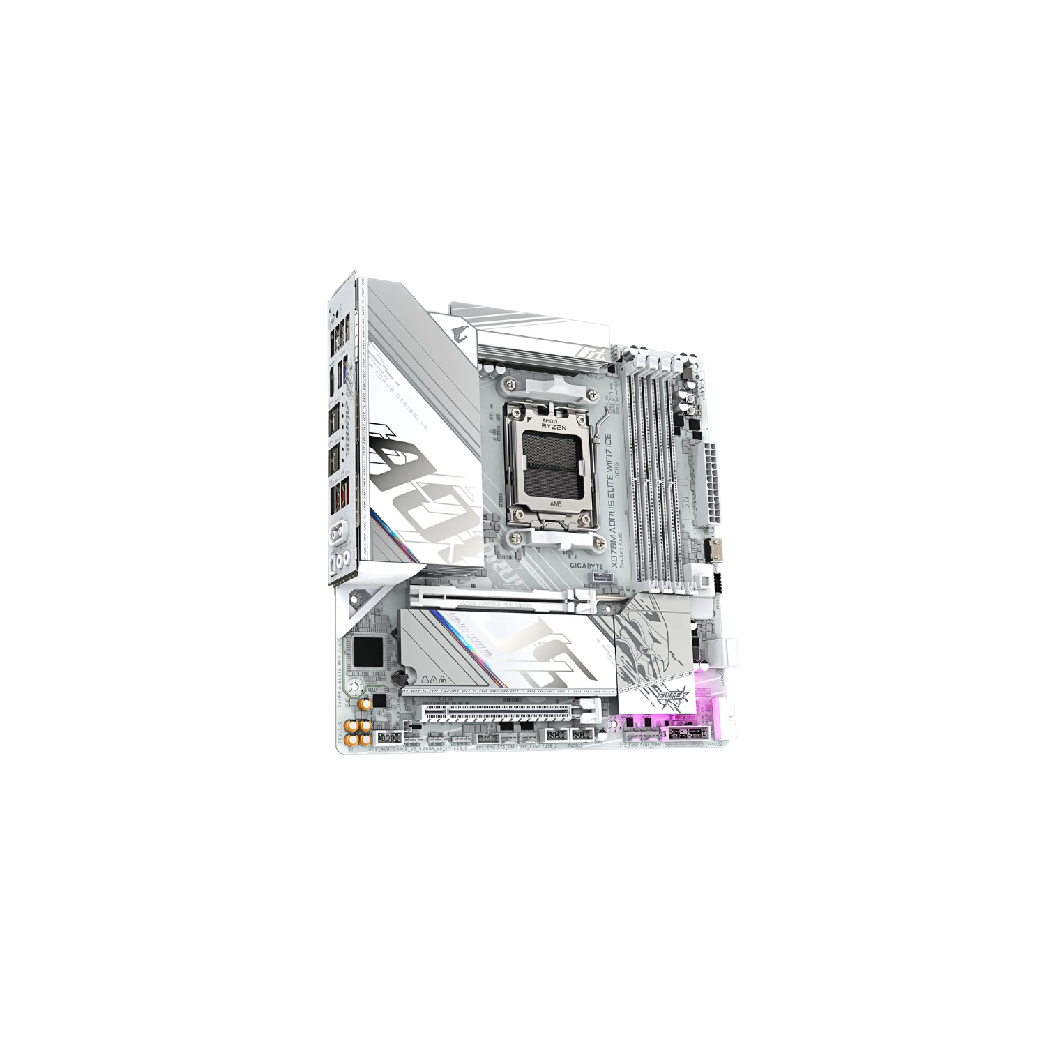 GIGABYTE M/B X870M A ELITE WF7 ICE |  Gaming Motherboard with WiFi 7 & High Bandwidth Memory Support
