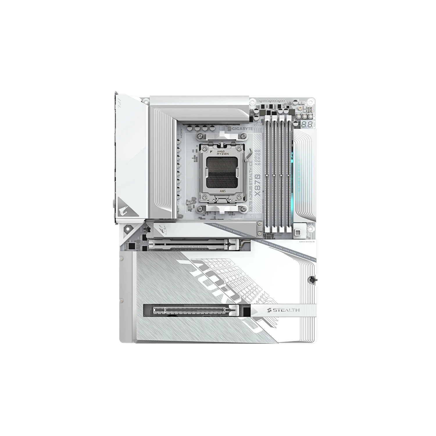 GIGABYTE M/B X870 A STEALTH ICE | X870 Gaming Motherboard with High Speed Connectivity & High Bandwidth Memory Support