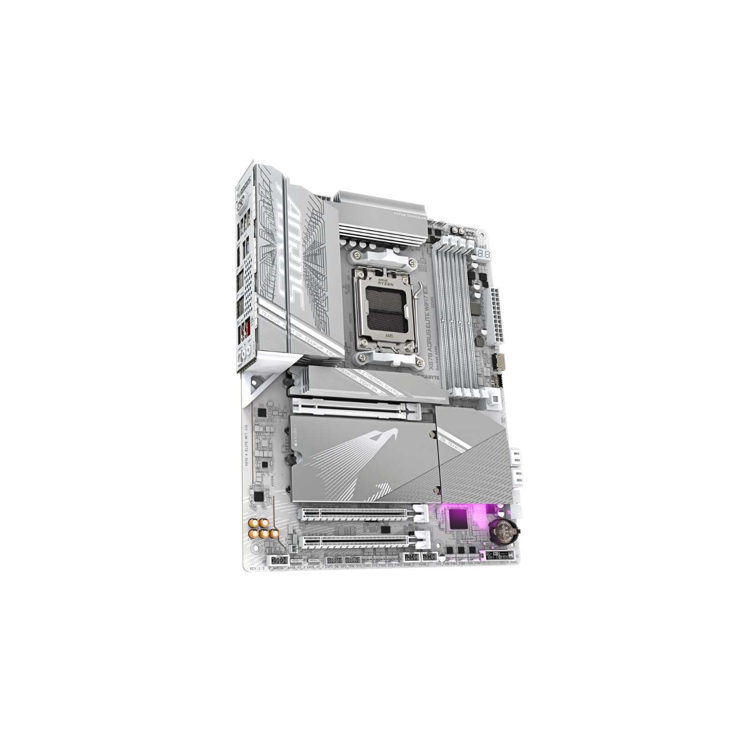 GIGABYTE M/B X870 A ELITE WF7 ICE | X870 Gaming Motherboard with WiFi 7 & High Bandwidth Memory Support