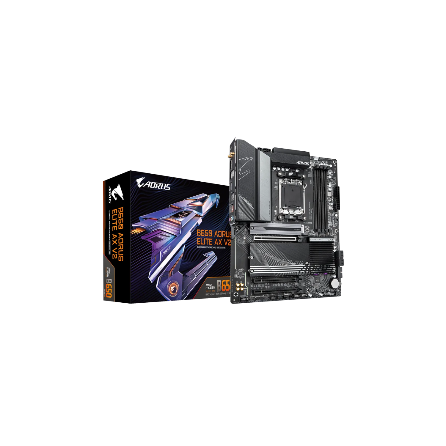 GIGABYTE M/B B650 A ELITE AX V2 | B650 Gaming Motherboard with WiFi 6 & High Bandwidth Memory Support