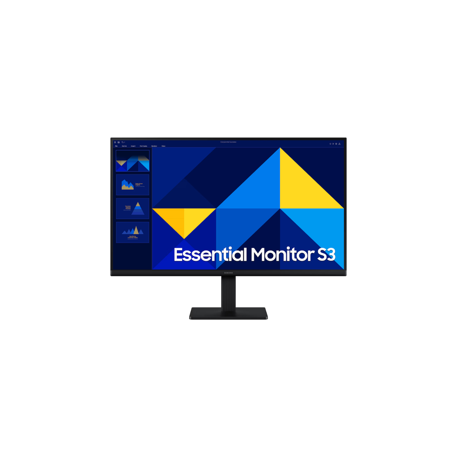 Samsung 24" Essential Monitor S3 S30GD – Full HD (1920×1080) LED Display | 100Hz | Eye Saver Mode | HDMI | Slim Bezel | LS24D300GAMXUE