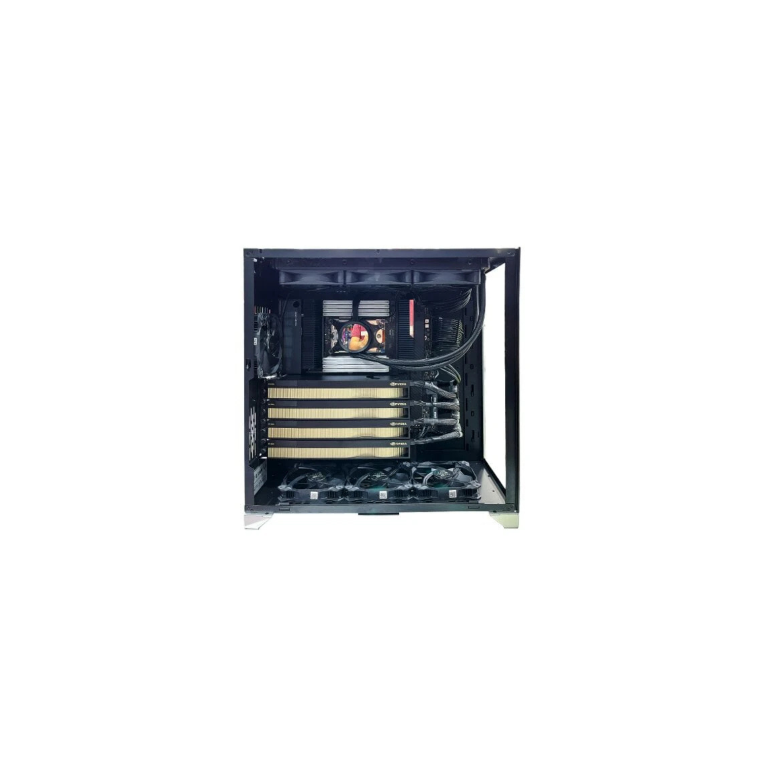 Rack-mounted Workstation - AMD Threadripper PRO 5995WX 64 Cores 128 Threads, 2 x NVIDIA RTX A6000 48GB, 256GB DDR4 RAM 3600MHz, 4TB SSD Gen 4, 1500W Platinum PSU, 360mm Liquid Cooler, Wi-Fi