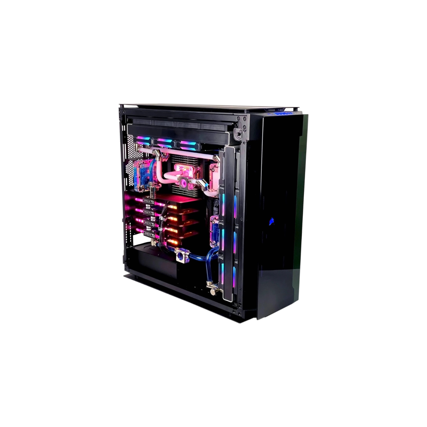 HPC Water Cooled Workstation - AMD Threadripper PRO 7995WX 96 Cores 192 Threads, 4x NVIDIA A100 80GB, 512GB DDR5 RAM 4800MHz, 2TB SSD Gen 4 + 20TB HDD, 1600W + 1200W 80 PLUS Gold PSU