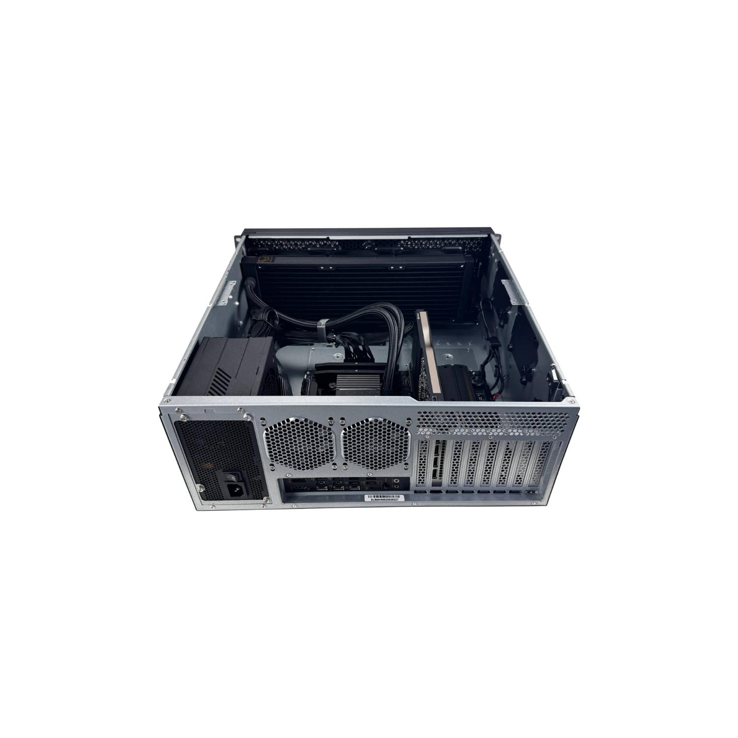 Rackmounted Workstation - AMD Threadripper PRO 7960X 24 Cores - 48 Threads, 2x NVIDIA RTX A4000 12GB GDDR6, 384GB RAM DDR5, 4TB SSD Gen 4, 1050W 80 Plus Gold PSU, 360mm Liquid Cooler, Wi-Fi + BT