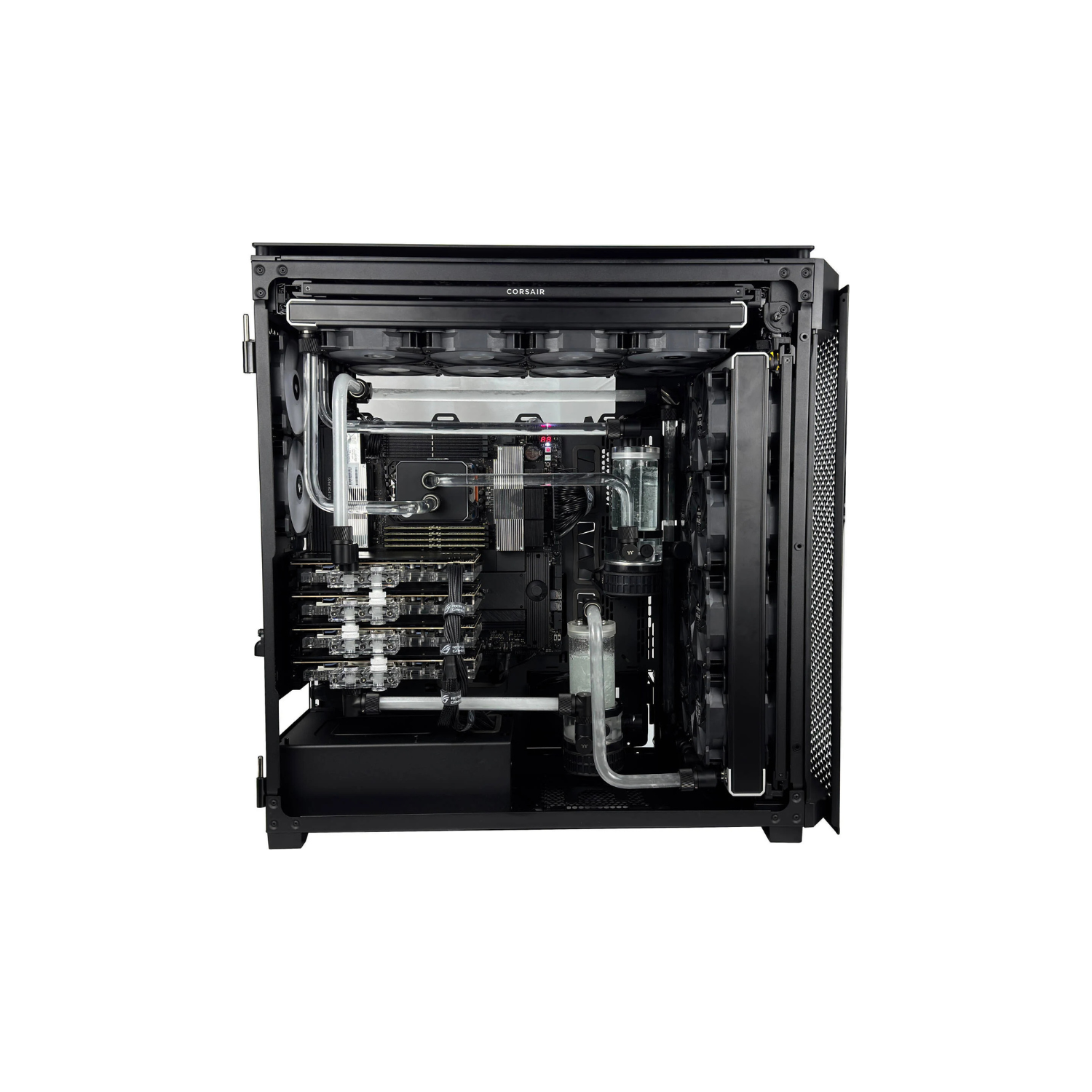 HPC ART7 Workstation - AMD Ryzen Threadripper 7970X 32 Cores 64 Threads, 2x NVIDIA RTX 5000 Ada 32GB, 256GB DDR5 RAM 4800MHz, 2TB SSD Gen 4, 1050W 80 PLUS Gold PSU, 360mm Liquid Cooling