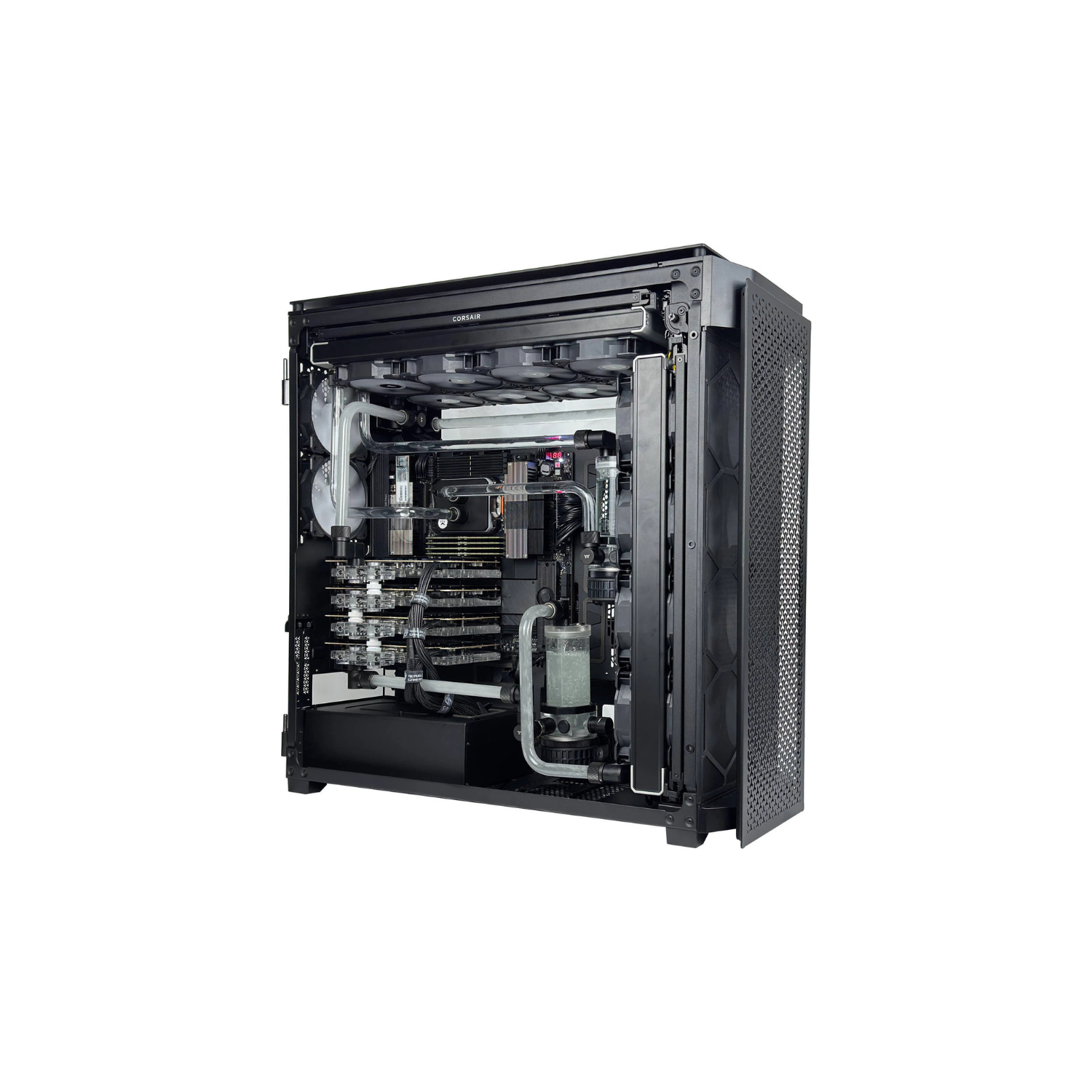 HPC ART7 Workstation - AMD Ryzen Threadripper 7970X 32 Cores 64 Threads, 2x NVIDIA RTX 5000 Ada 32GB, 256GB DDR5 RAM 4800MHz, 2TB SSD Gen 4, 1050W 80 PLUS Gold PSU, 360mm Liquid Cooling