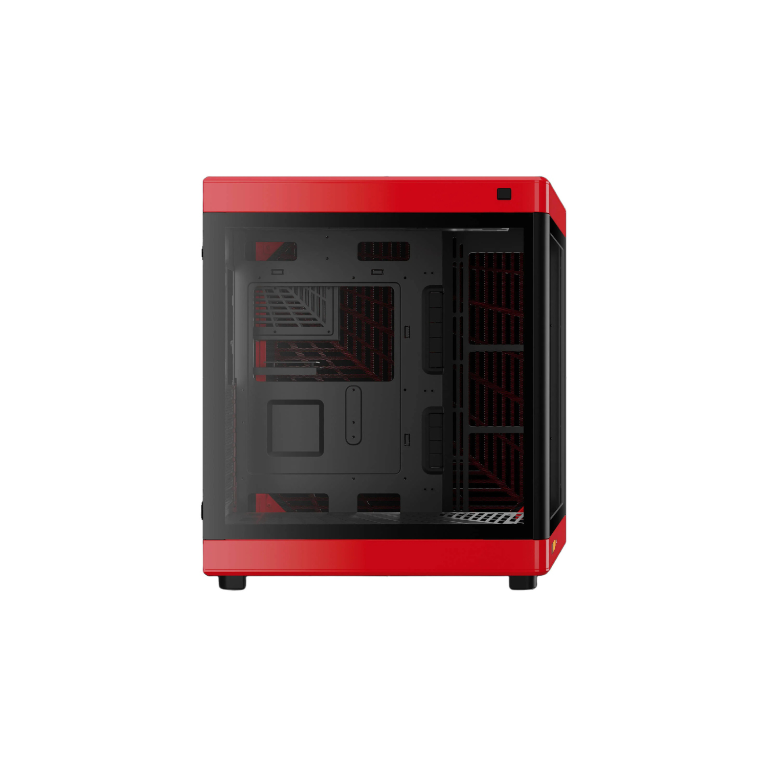 GAMDIAS NESO P1 Black/Red Tower Gaming Case – Tempered Glass, High Airflow, ATX/E-ATX Compatible