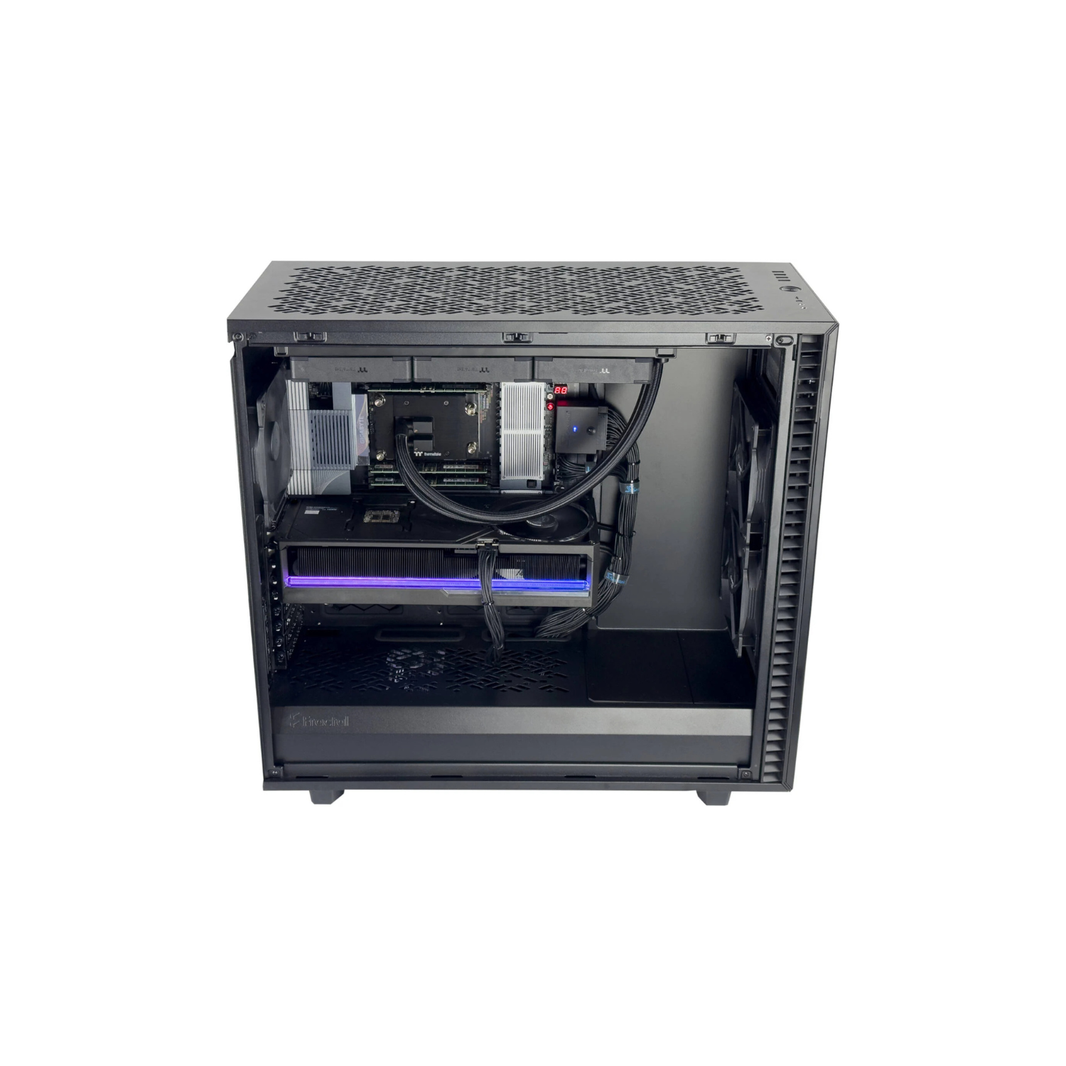 HPC T 7980X Workstation - AMD Ryzen Threadripper 7980X 64 Cores 128 Threads, NVIDIA H100 80GB, 384GB DDR5 RAM 5600MHz, 2TB SSD Gen 4, 1500W 80 PLUS Platinum PSU, 360mm Liquid Cooler