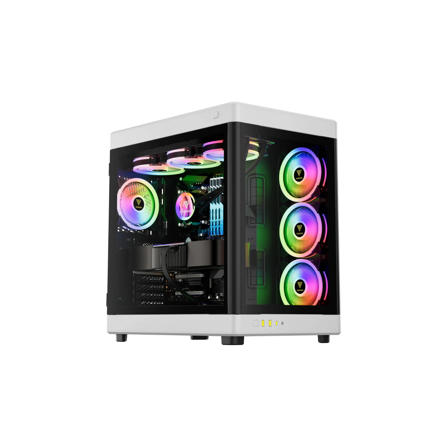 GAMDIAS NESO P1 Black Full Tower Gaming Case – Tempered Glass, High Airflow, ATX/E-ATX Compatible