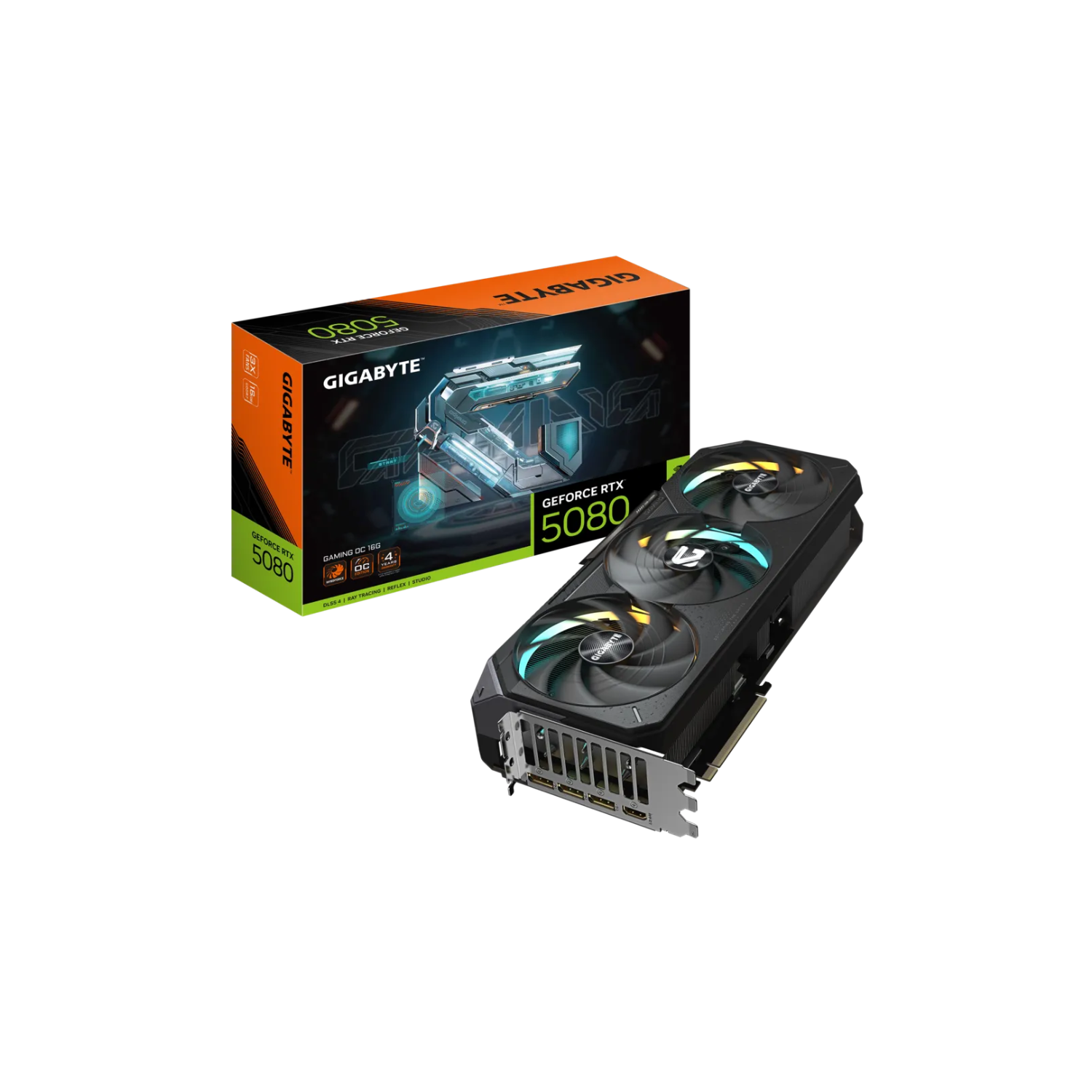GIGABYTE GeForce RTX 5080 16GB Graphics Card | GIGABYTE VGA GV-N5080AORUSM ICE-16GD | Advanced Cooling | PCIe 4.0 | HDMI & DisplayPort