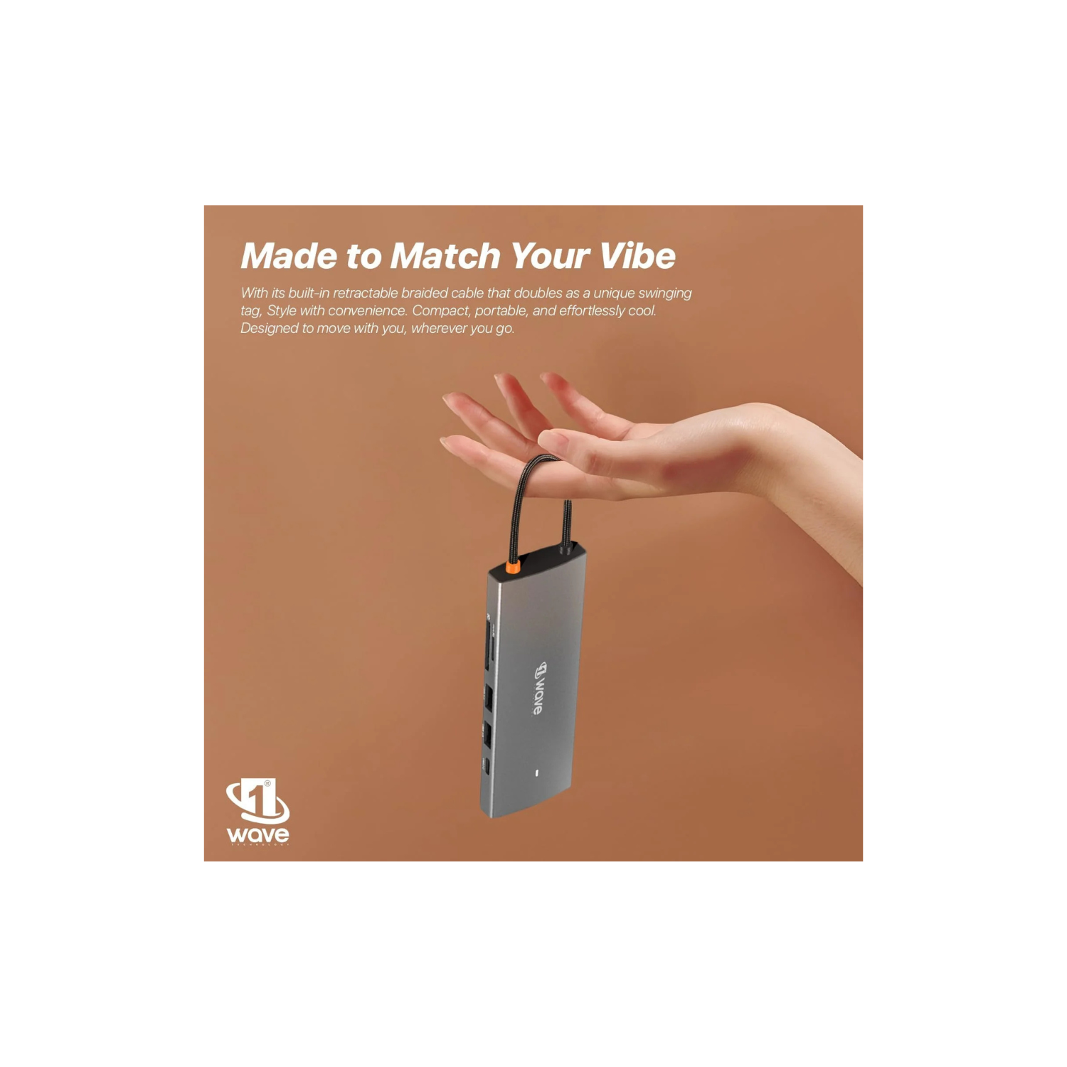 First Wave ProHub 9-in-1 USB-C Dock Hub – 4K HDMI 2.0, 100W PD, RJ45 GbE LAN, USB-C, 2× USB 3.2, USB 2.0, Micro SD & SD Card Slots, Portable Multiport Adapter for Laptop, MacBook, iPad (Metallic Grey)