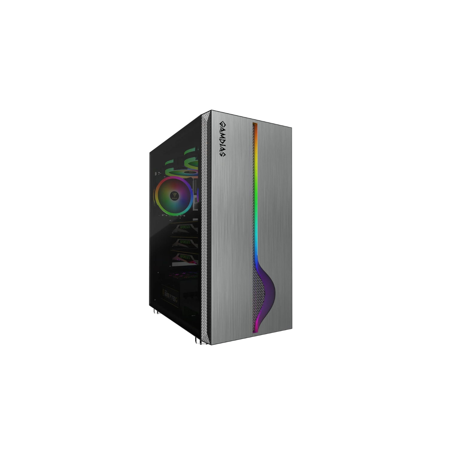 GAMDIAS MARS M1 Mid Tower Gaming Case – Tempered Glass, High Airflow, ATX/Micro-ATX Compatible