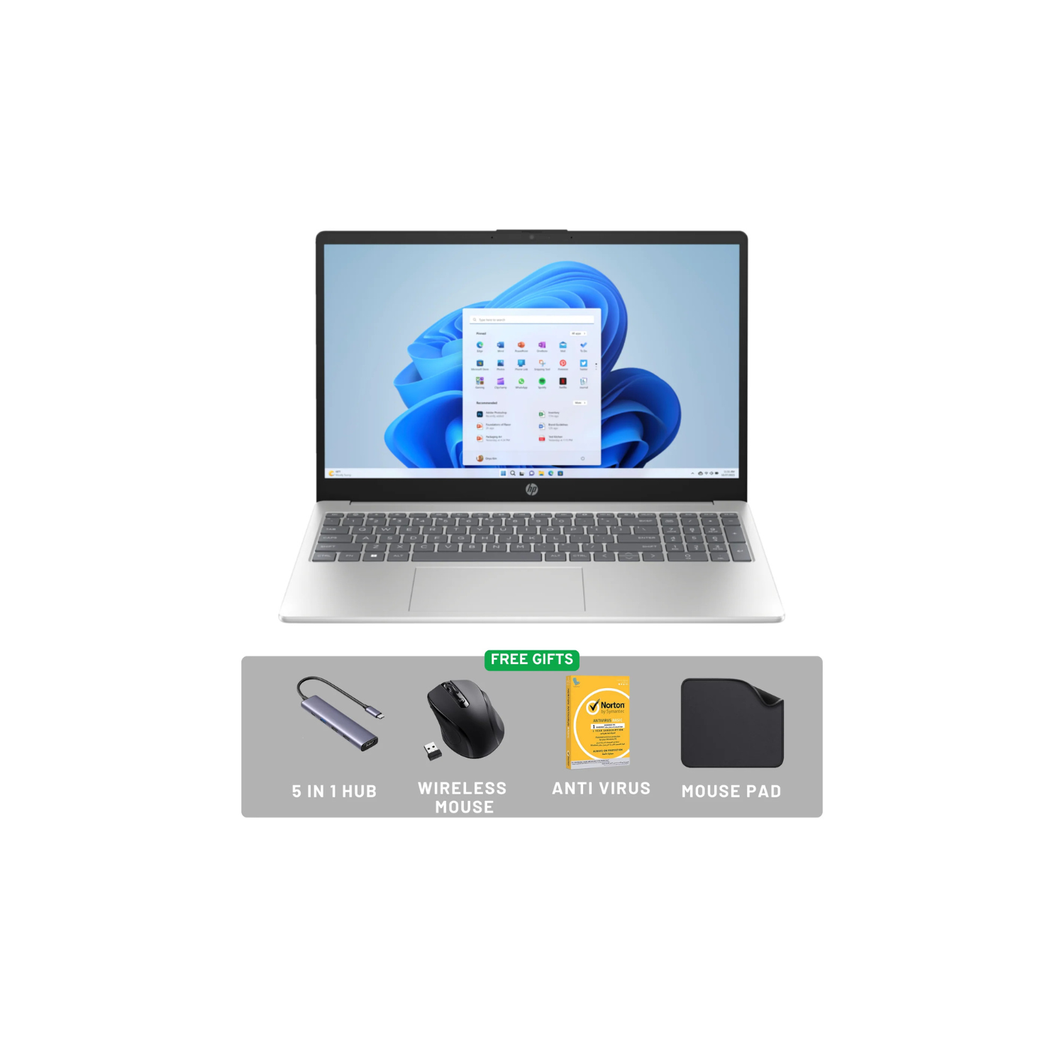 HP Laptop 15-fd0107ne – 12th Generation Intel Core i7, 16GB RAM, 512GB SSD, 15.6" FHD – Natural Silver