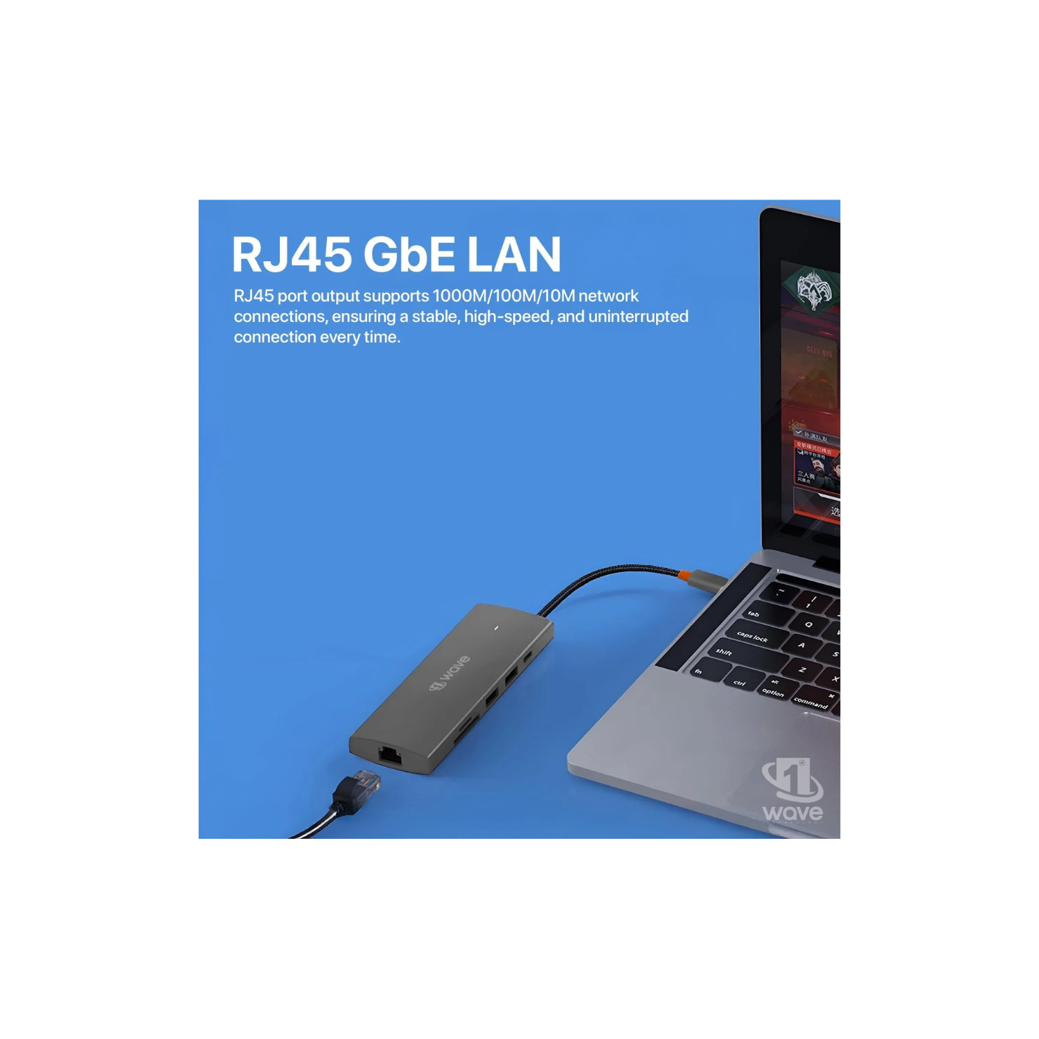 First Wave ProHub 9-in-1 USB-C Dock Hub – 4K HDMI 2.0, 100W PD, RJ45 GbE LAN, USB-C, 2× USB 3.2, USB 2.0, Micro SD & SD Card Slots, Portable Multiport Adapter for Laptop, MacBook, iPad (Metallic Grey)