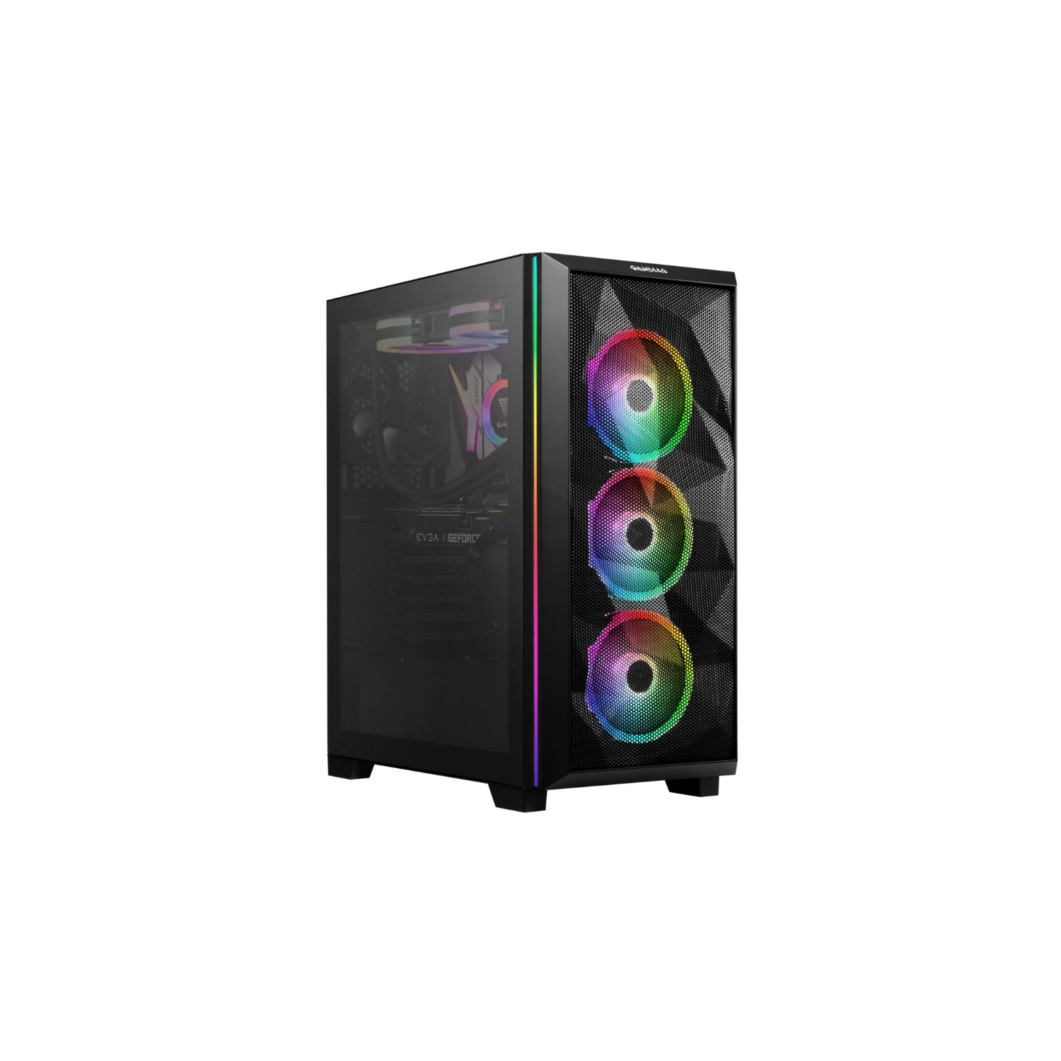 GAMDIAS ATHENA M2 Elite Mid Tower Gaming Case – RGB Lighting, Tempered Glass Side Panel, ATX & Micro-ATX Compatible