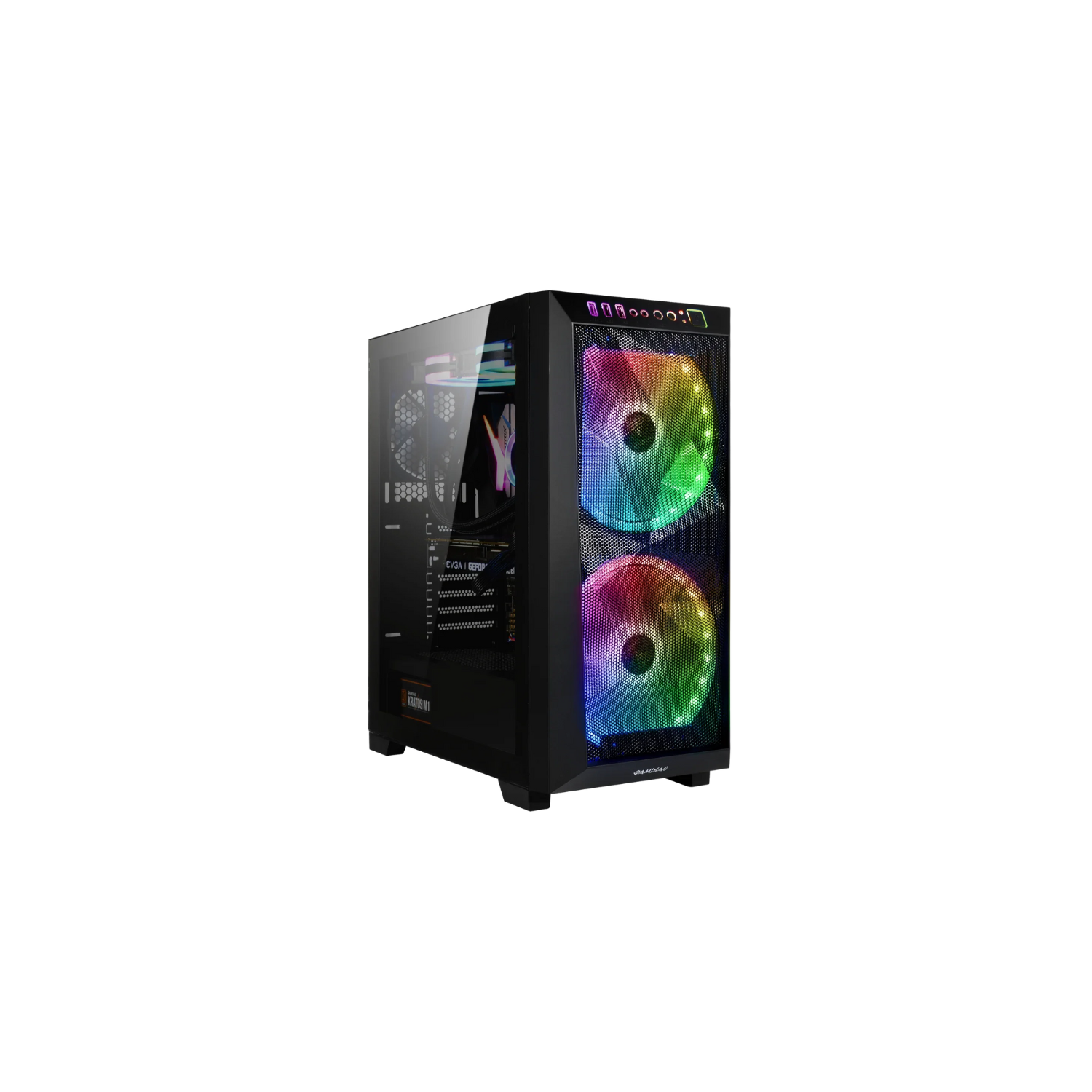 GAMDIAS Apollo M1 Elite Mid Tower Gaming Case – RGB Lighting, Tempered Glass, ATX/Micro-ATX Compatible