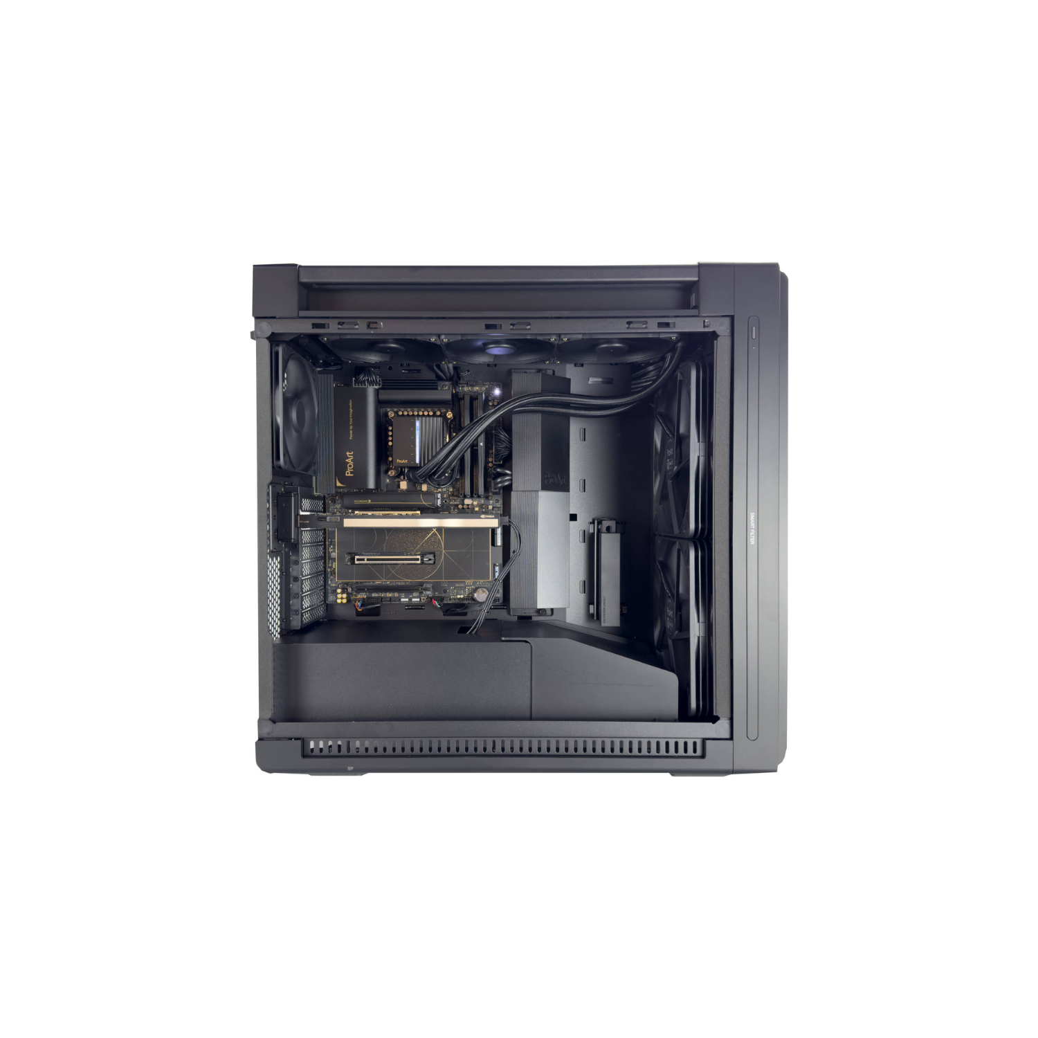 ProArt Workstation - Intel Core Ultra 9 285K 24 Cores 24 Threads, NVIDIA RTX A4000 16GB, 64GB DDR5 RAM 6600MHz, 2TB SSD Gen 4, 1000W 80 PLUS Gold PSU, 420mm Liquid Cooler, Thunderbolt™ 5, Wi-Fi + BT