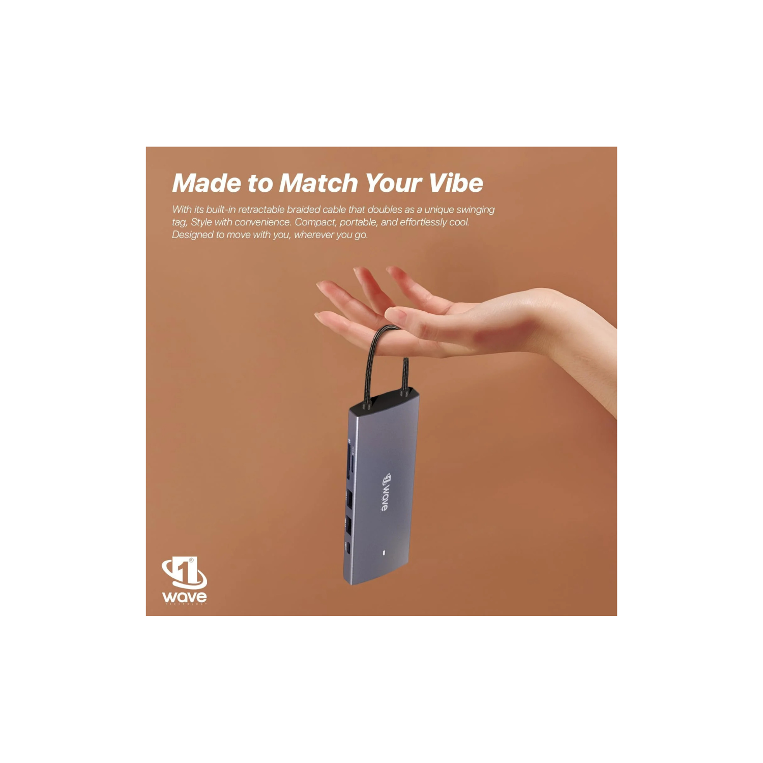 First Wave ProHub 9-in-1 USB-C Dock Hub – 4K HDMI 2.0, 100W PD, RJ45 GbE LAN, USB-C, 2× USB 3.2, USB 2.0, Micro SD & SD Card Slots, Portable Multiport Adapter for Laptop, MacBook, iPad, Metallic Blue