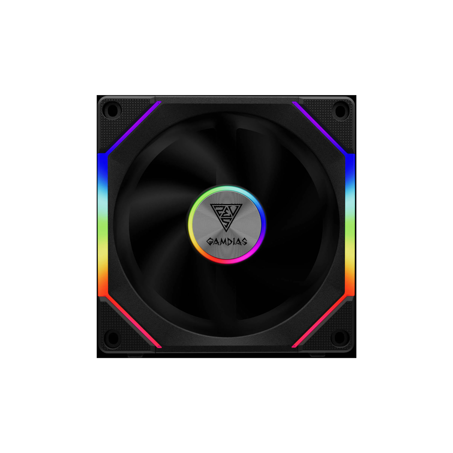 GAMDIAS AEOLUS P2-1203 120mm RGB Cooling Fan – Quiet High Airflow PC Case Fan with RGB Lighting