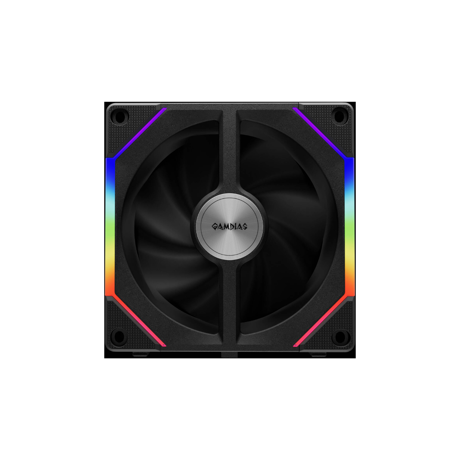 GAMDIAS AEOLUS P2-1201 120mm RGB Cooling Fan – High Airflow, Quiet Operation, PC Case Fan with RGB Lighting