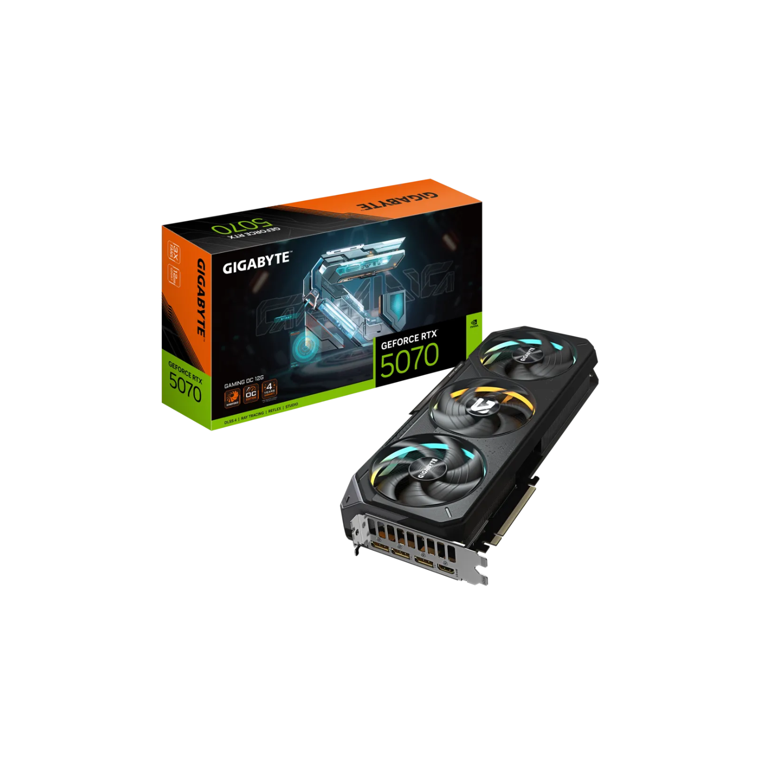 GIGABYTE GeForce RTX 5070 12GB Graphics Card | GIGABYTE VGA GV-N5070EAGLEOC ICE-12GD | Dual Fan Cooling | PCIe 4.0 | HDMI & DisplayPort