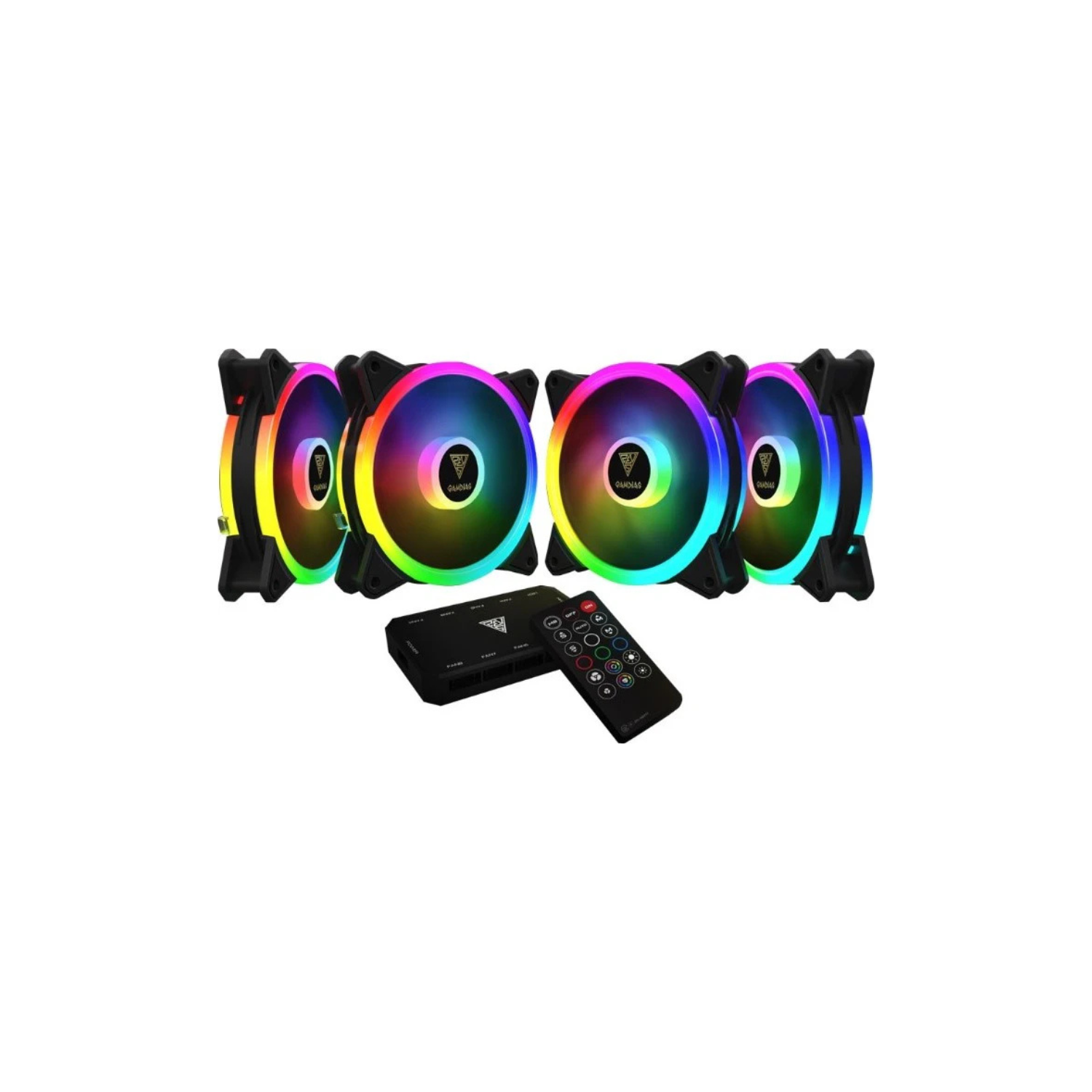 GAMDIAS AEOLUS M2-1204R 120mm RGB Cooling Fans – 3-Pack, High Airflow, Quiet Operation, PC Case Fans with RGB Lighting