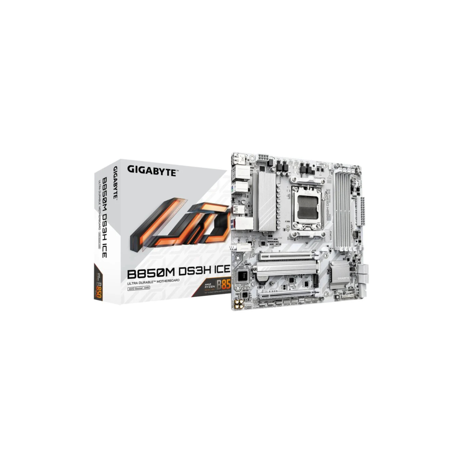 GIGABYTE M/B B850M DS3H ICE |  Gaming Motherboard with High Speed Connectivity & High Bandwidth Memory Support