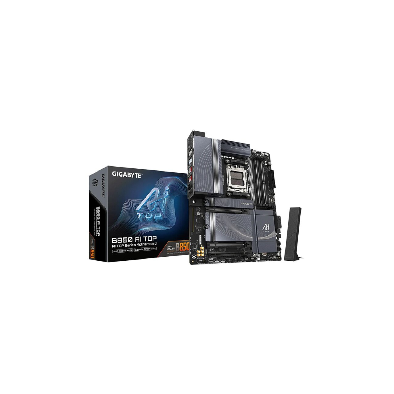 GIGABYTE M/B B850 AI TOP | B850 Gaming Motherboard with High Speed Connectivity & High Bandwidth Memory Support