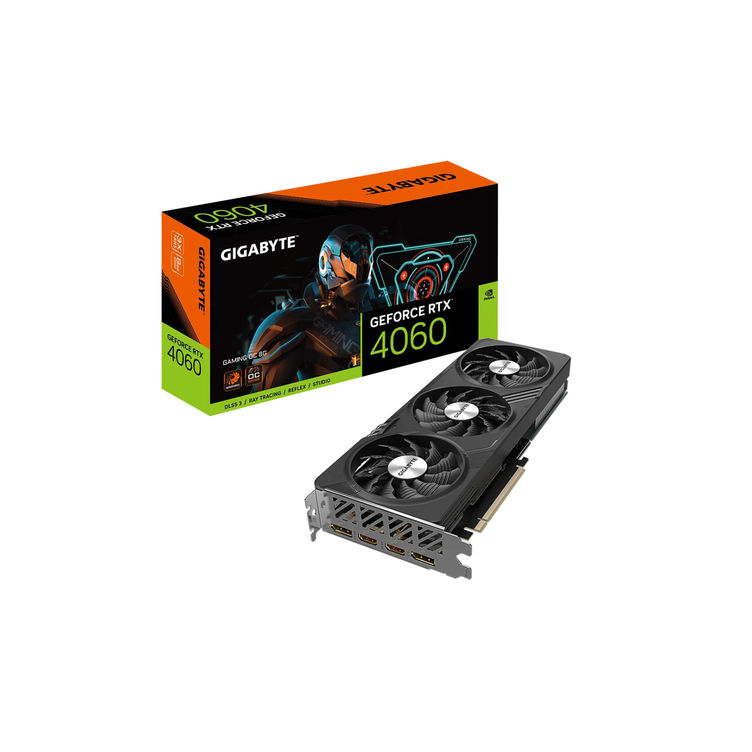 GIGABYTE GeForce RTX 4060 8GB Graphics Card | GIGABYTE VGA GV-N406TEAGLE OC-8GD | Dual Fan Cooling | PCIe 4.0 | HDMI & DisplayPort
