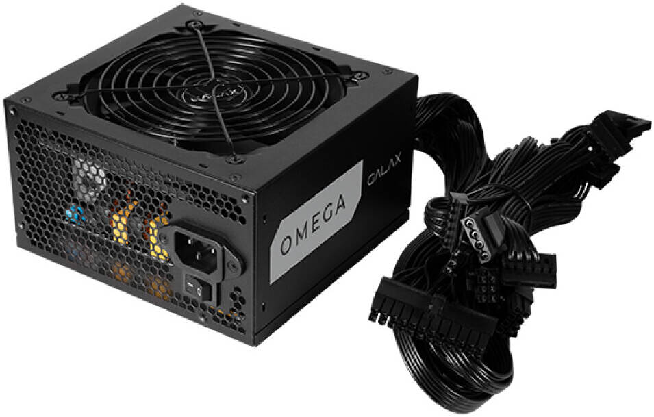 GALAX OMEGA GL500S 500W Power Supply – 80 Plus Bronze Certified, Silent 120mm Fan, High-Efficiency PSU with Active PFC, Reliable and Durable Design for Gaming & Office PCs