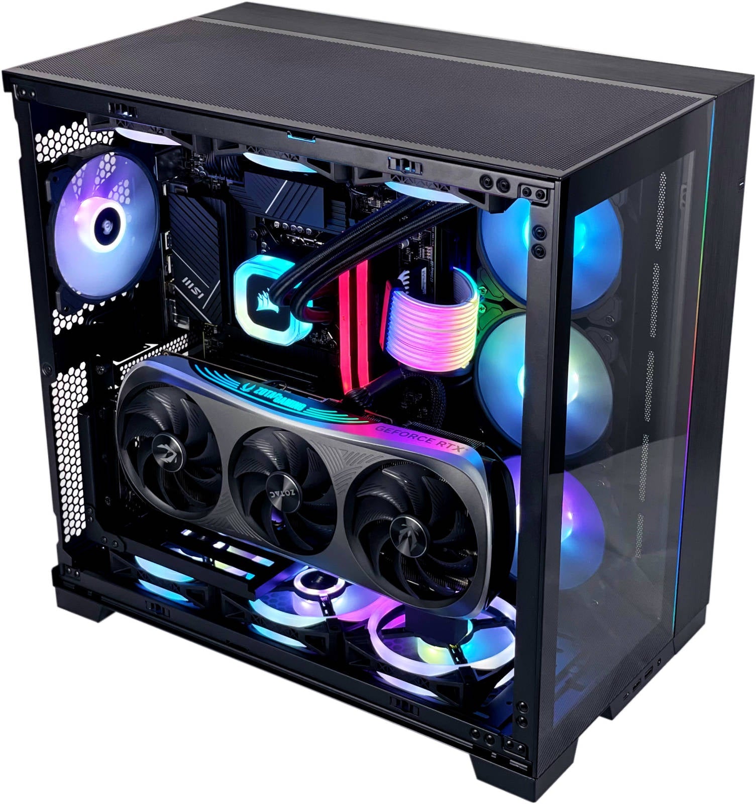 Dynamic Evo Gaming PC - AMD Ryzen 7 7700X 8 Cores 16 Threads, AMD Radeon RX 6900 XT 16GB, 32GB DDR5 RAM 6000MHz, 1TB SSD Gen 4, 1000W 80 PLUS Gold PSU, 360mm Liquid Cooler, Wi-Fi + BT