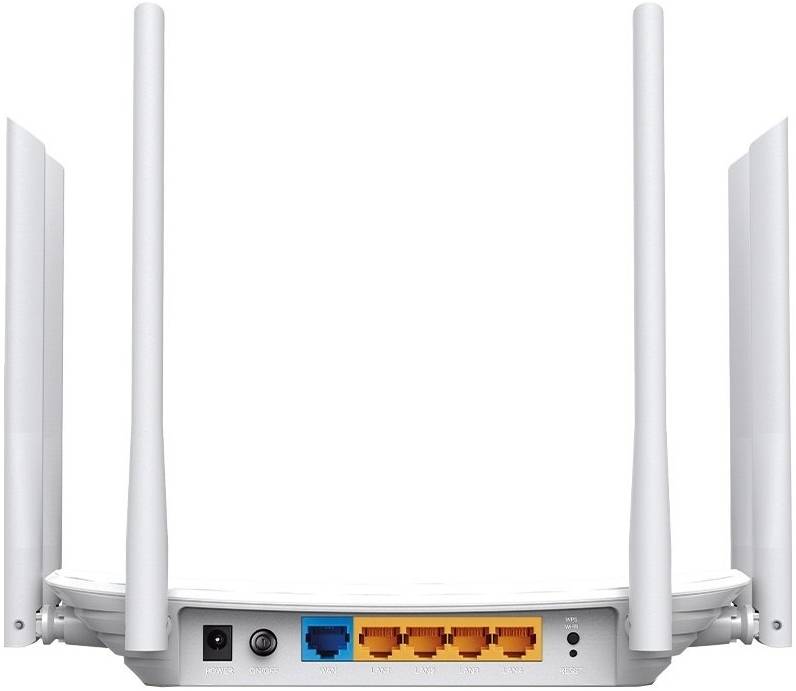 TP Link Archer C86 AC1900 Wireless MU-MIMO Wi-Fi Router, Dual-Band, 2.4GHz (600Mbps) & 5GHz (1300Mbps), 3x3 MU-MIMO, One Mesh Supported, Beamforming, 6x Antennas, White | Archer C86