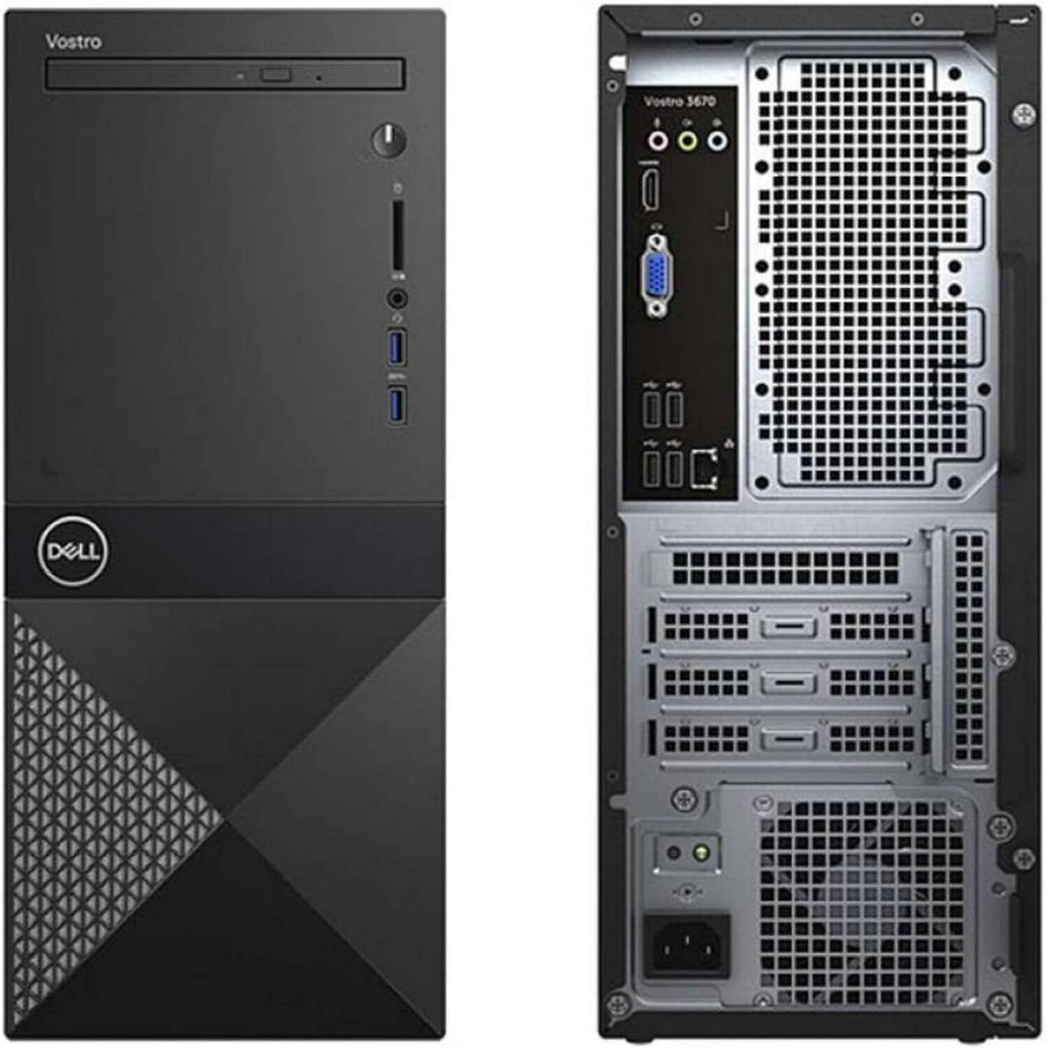 2023 Newest Dell Vostro 3910 12th Generation Business Desktop, Intel Core i7-12700 Processor, 16GB DDR4 Ram, 512GB SSD, WiFi 802.11ac, Bluetooth 5.0, NO DVD, Windows-11 (Black)