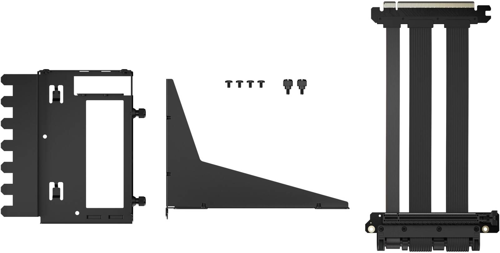 Fractal Design Flex 2 PCIe 4.0 Black Mount Kit – Vertical GPU Mount for Enhanced Display & Cooling