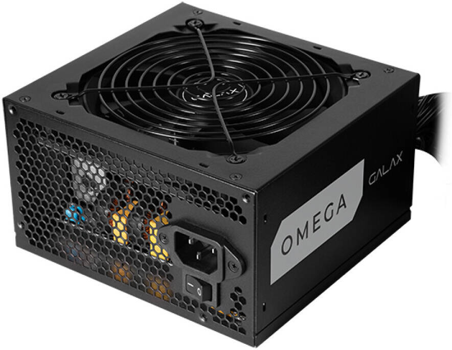 GALAX OMEGA GL500S 500W Power Supply – 80 Plus Bronze Certified, Silent 120mm Fan, High-Efficiency PSU with Active PFC, Reliable and Durable Design for Gaming & Office PCs
