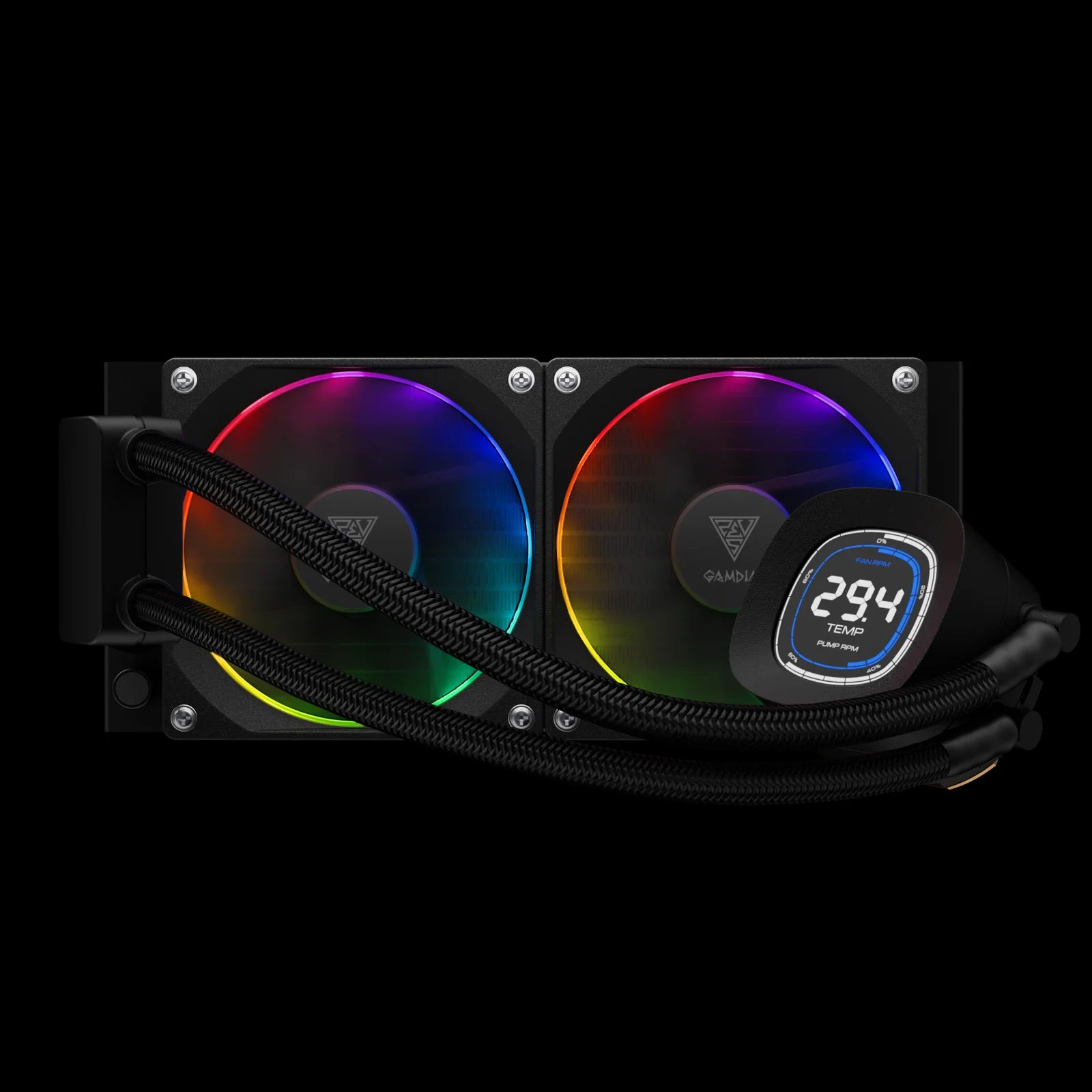 GAMDIAS CHIONE M4-240 Black RGB Liquid CPU Cooler – 240mm High-Performance Water Cooling System