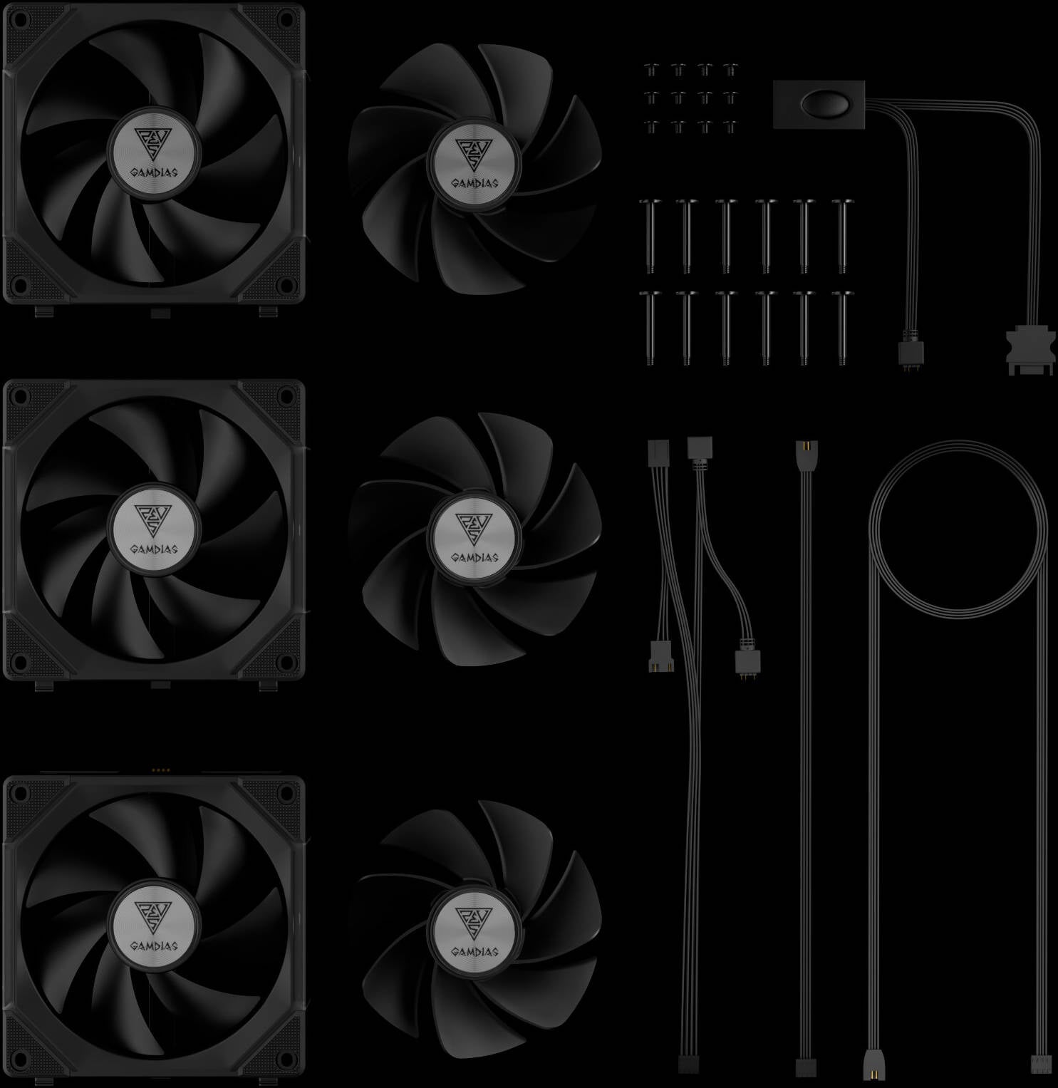 GAMDIAS AEOLUS P2-1203 120mm RGB Cooling Fan – Quiet High Airflow PC Case Fan with RGB Lighting