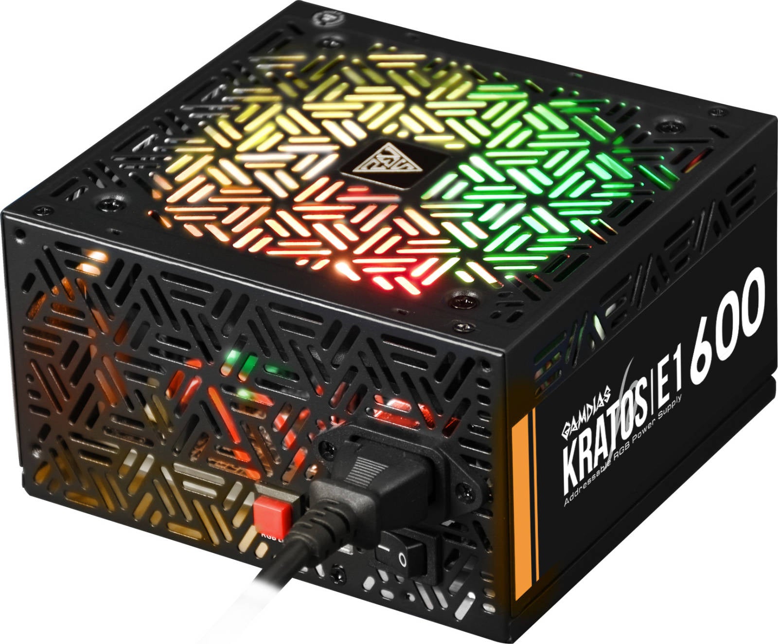 GAMDIAS KRATOS E1-600 RGB 2024 PSU – 600W 80+ Efficiency RGB Power Supply for Gaming PCs