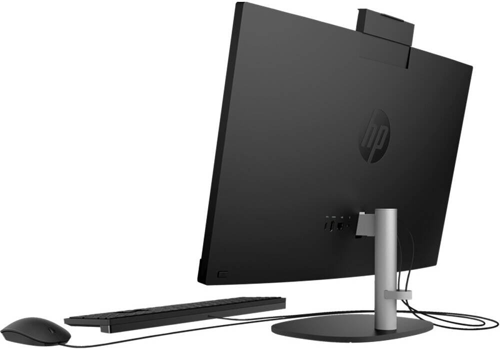 HP All-in-One 24-cr0124nh Desktop Computer, 23.8" FHD IPS Display, Intel Core i5-1335U, 8GB RAM, 512GB SSD, Intel Iris Xe Graphics, English Keyboard & Mouse, FreeDOS, Black | 91H64EA