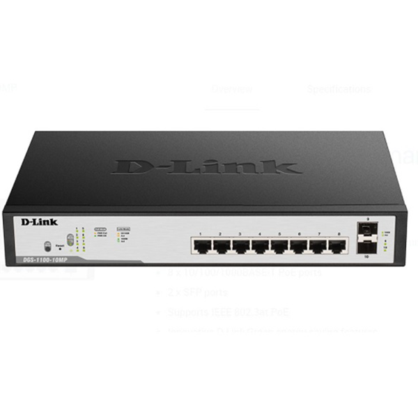 SWITCH DLINK 8 PORT GIGABIT POE MANAGED