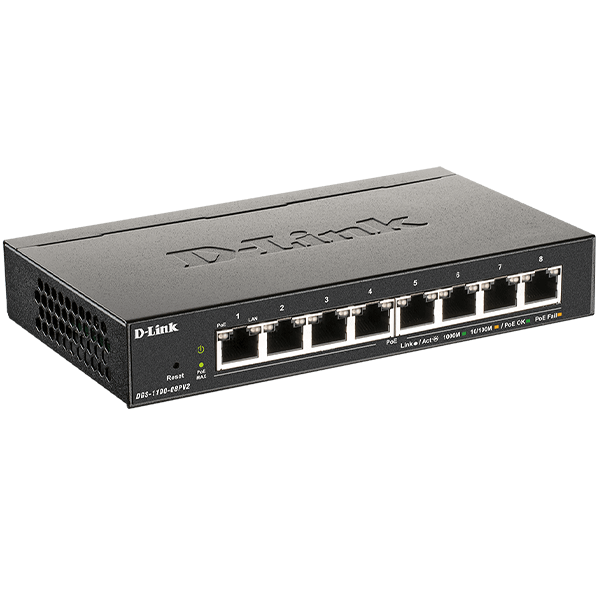 SWITCH DLINK 8 PORT GIGABIT POE MANAGED Capacity 16Gbps