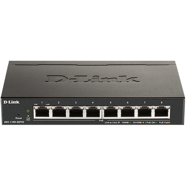 SWITCH DLINK 8 PORT GIGABIT POE MANAGED Capacity 16Gbps