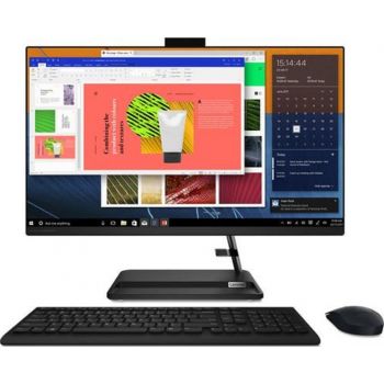 Lenovo Ideacentre AIO 3 27" All-in-One IPS Display, Intel Core i5-1135G7 2.4 GHz, 8 GB RAM, 1 TB HDD, DVD RW, Wireless Keyboard and Mouse, DOS, Black | F0FW0053AX