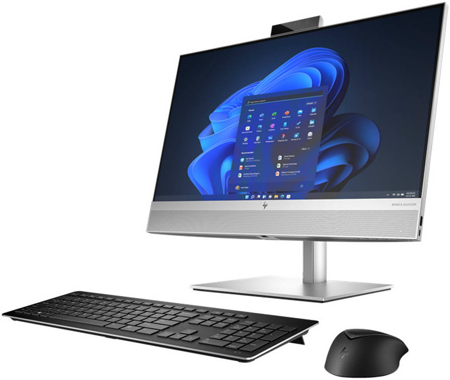 HP EliteOne 840 G9 All-in-One Desktop PC, 23.8" FHD IPS Display, Intel Core i7-12700, 16GB RAM, 512GB SSD, Intel UHD Graphics 770 GPU, HP 655 Wireless ENG KB & Mouse, Win11, Silver | 5V9K2EA#BH5