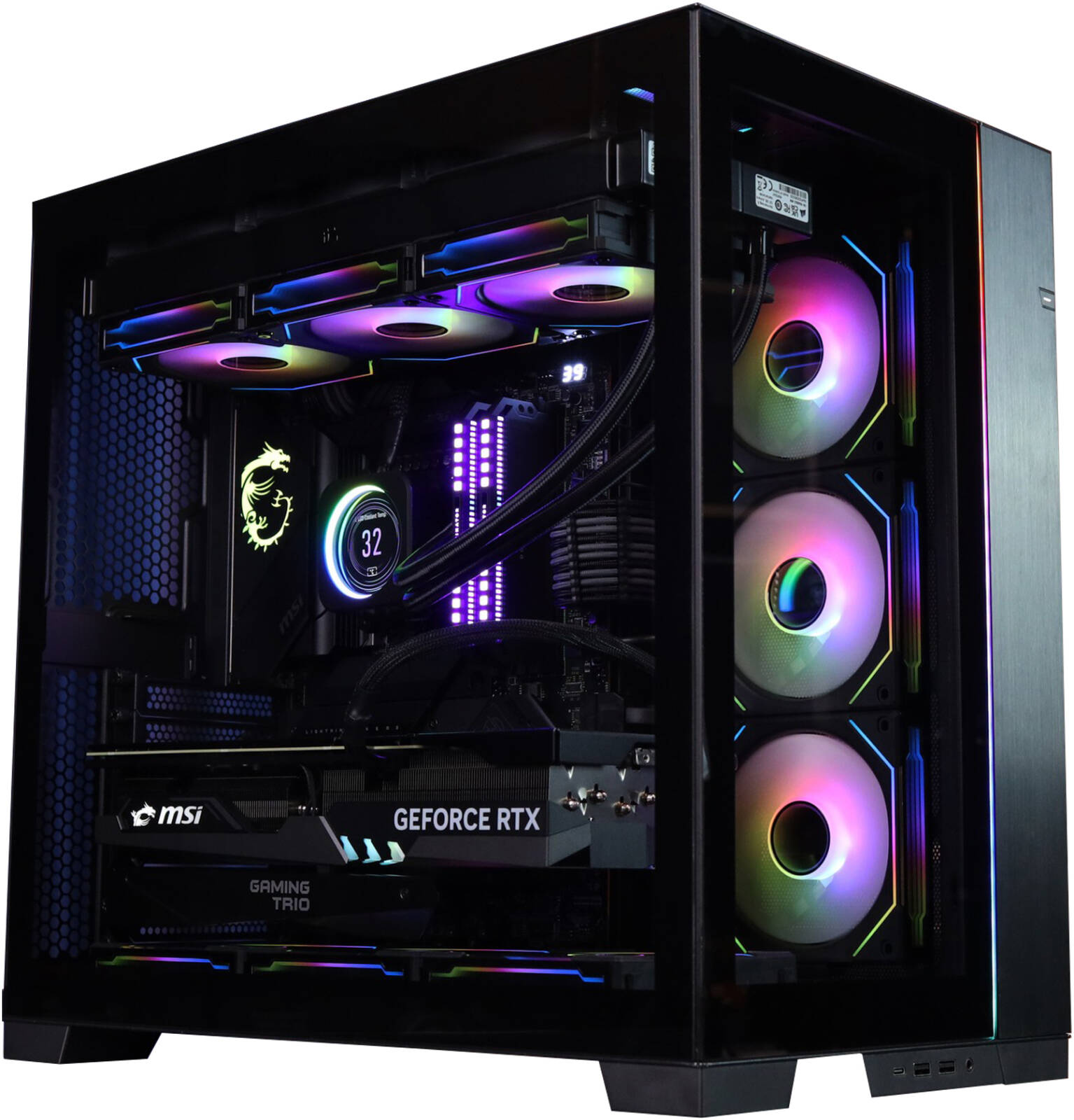 Dynamic Evo Gaming PC - Intel Core i7-14700K 20 Cores 28 Threads, AMD Radeon RX 6900 XT 16GB, 32GB DDR5 RAM 6400MHz, 1TB SSD Gen 4, 1000W 80 PLUS Gold PSU, 360mm Liquid Cooler, Wi-Fi + BT