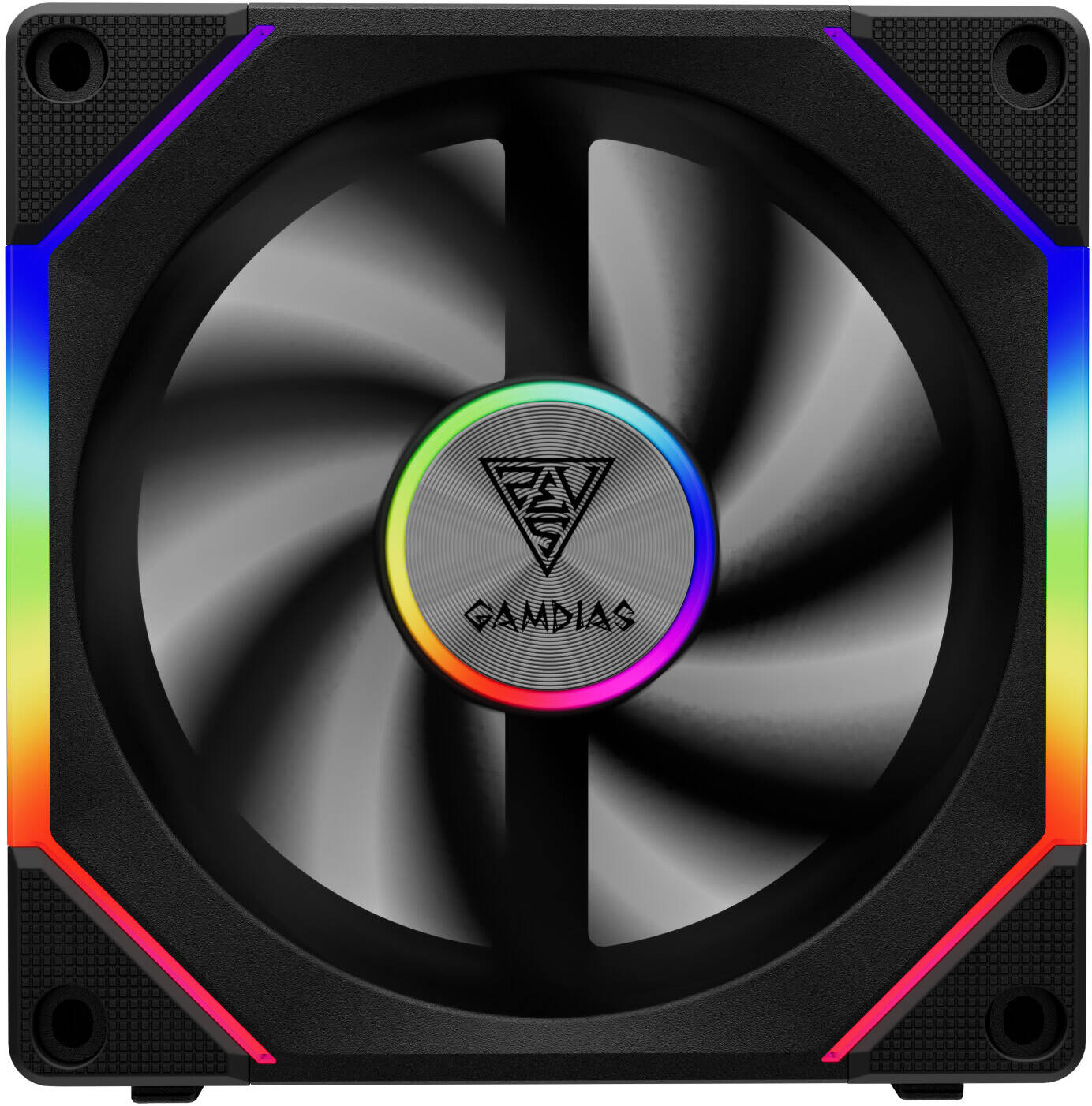 GAMDIAS AEOLUS P2-1201 120mm RGB Cooling Fan – High Airflow, Quiet Operation, PC Case Fan with RGB Lighting